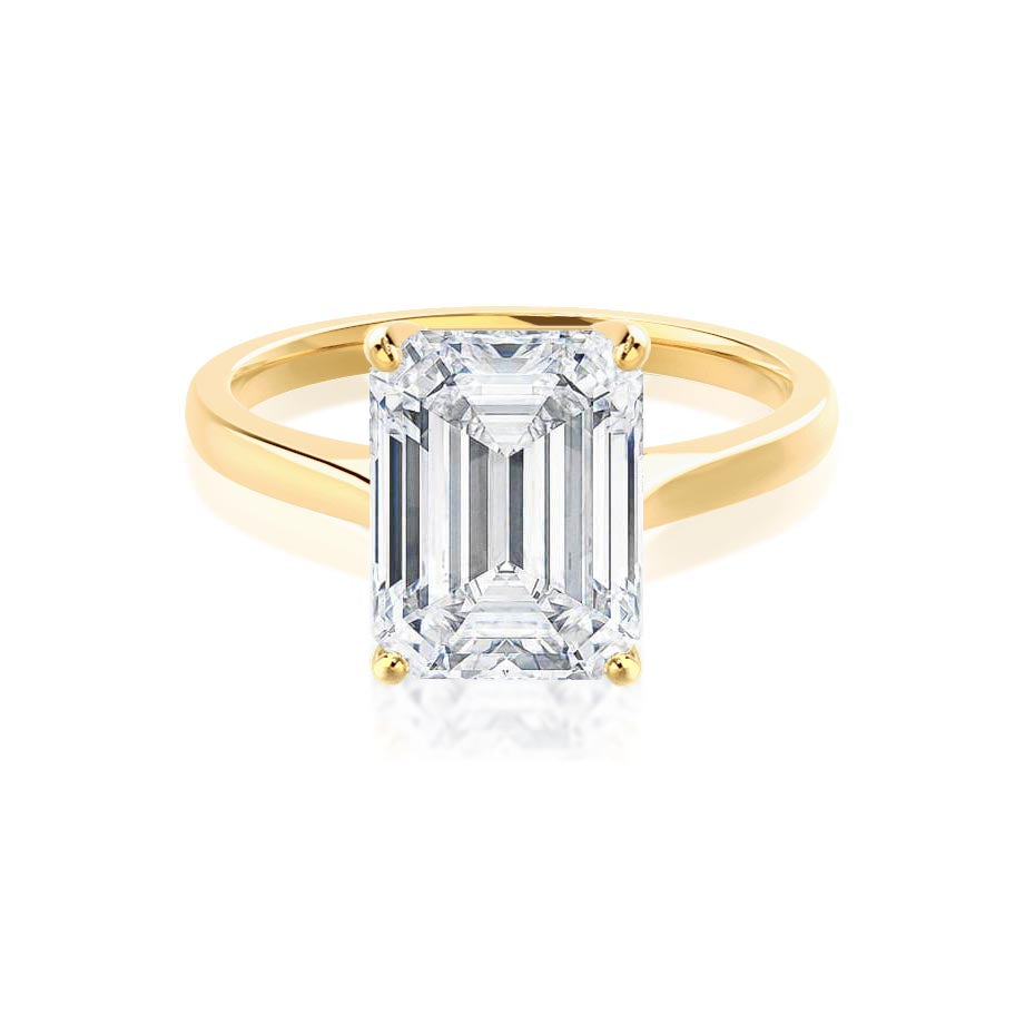 1.75 CT Colorless Emerald Moissanite Engagement Ring | buying Classic Solitaire Ring, 10K 14K 18K White Yellow Rose Gold Claw Prongs Wedding Ring