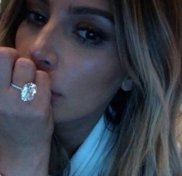 Kim Kardashians Cushion Cut Diamond Engagement RIng
