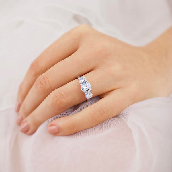 Lily Arkwright trilogy moissanite engagement ring