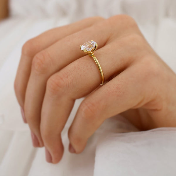 Oval Cut Lulu Moissanite Ring Lily Arkwright