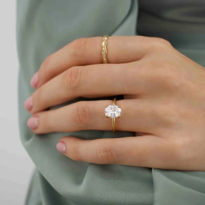 Lab Diamond Solitaire Rings