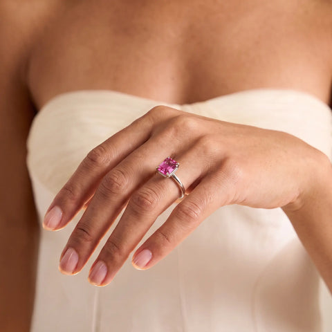 Pink sapphire engagement ring collection