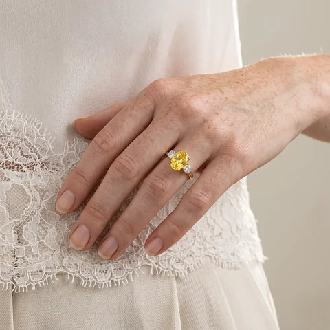 Yellow sapphire engagement ring collection