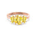 EVERDEEN - Oval Yellow Sapphire 18k Rose Gold Trilogy Ring Engagement Ring Lily Arkwright