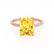 LULU - Radiant Yellow Sapphire 18k Rose Gold Petite Solitaire Engagement Ring Lily Arkwright