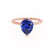 LULU - Pear Blue Sapphire 18k Rose Gold Petite Solitaire Ring Engagement Ring Lily Arkwright