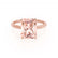 LULU - Radiant Champagne Sapphire 18k Rose Gold Petite Solitaire Engagement Ring Lily Arkwright