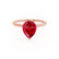 LULU - Pear Ruby 18k Rose Gold Petite Solitaire Ring Engagement Ring Lily Arkwright