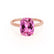 LULU - Elongated Cushion Pink Sapphire 18k Rose Gold Petite Solitaire Ring Engagement Ring Lily Arkwright