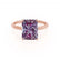 LULU - Radiant Alexandrite 18k Rose Gold Petite Solitaire Engagement Ring Lily Arkwright