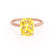 LULU - Elongated Cushion Yellow Sapphire 18k Rose Gold Petite Solitaire Ring Engagement Ring Lily Arkwright