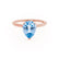 LULU - Pear Aqua Spinel 18k Rose Gold Petite Solitaire Ring Engagement Ring Lily Arkwright