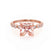 HOPE - Princess Champagne Sapphire & Diamond 18k Rose Gold Vintage Shoulder Set Engagement Ring Lily Arkwright