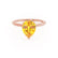 LULU - Pear Yellow Sapphire 18k Rose Gold Petite Solitaire Ring Engagement Ring Lily Arkwright
