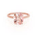LULU - Elongated Cushion Champagne Sapphire 18k Rose Gold Petite Solitaire Ring Engagement Ring Lily Arkwright