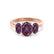 EVERDEEN - Oval Alexandrite 18k Rose Gold Trilogy Ring Engagement Ring Lily Arkwright