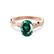 EDEN - Oval Emerald & Diamond 18k Rose Gold Vine Solitaire Ring Engagement Ring Lily Arkwright