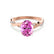 EDEN - Oval Pink Sapphire & Diamond 18k Rose Gold Vine Solitaire Ring Engagement Ring Lily Arkwright