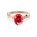 EDEN - Oval Ruby & Diamond 18k Rose Gold Vine Solitaire Ring Engagement Ring Lily Arkwright