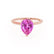 LULU - Pear Pink Sapphire 18k Rose Gold Petite Solitaire Ring Engagement Ring Lily Arkwright