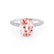 COCO - Oval Champagne Sapphire & Diamond 18k White Gold Petite Hidden Halo Triple Pavé Shoulder Set Ring Engagement Ring Lily Arkwright