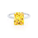 LULU - Radiant Yellow Sapphire 950 Platinum Petite Solitaire Engagement Ring Lily Arkwright