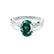 EDEN - Oval Emerald & Diamond 950 Platinum Vine Solitaire Ring Engagement Ring Lily Arkwright