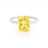 LULU - Elongated Cushion Yellow Sapphire 950 Platinum Petite Solitaire Ring Engagement Ring Lily Arkwright