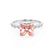 HOPE - Princess Champagne Sapphire & Diamond 18k White Gold Vintage Shoulder Set Engagement Ring Lily Arkwright