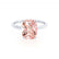 LULU - Elongated Cushion Champagne Sapphire 950 Platinum Petite Solitaire Ring Engagement Ring Lily Arkwright