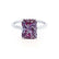 LULU - Radiant Alexandrite 18k White Gold Petite Solitaire Engagement Ring Lily Arkwright