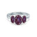 EVERDEEN - Oval Alexandrite 950 Platinum Trilogy Ring Engagement Ring Lily Arkwright