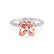 COCO - Princess Champagne Sapphire & Diamond 18k White Gold Hidden Halo Triple Pavé Shoulder Set Engagement Ring Lily Arkwright