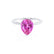 LULU - Pear Pink Sapphire 18k White Gold Petite Solitaire Ring Engagement Ring Lily Arkwright