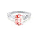 EDEN - Oval Champagne Sapphire & Diamond 18k White Gold Vine Solitaire Ring Engagement Ring Lily Arkwright