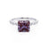 HOPE - Princess Alexandrite & Diamond 950 Platinum Vintage Shoulder Set Engagement Ring Lily Arkwright