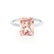 LULU - Radiant Champagne Sapphire 950 Platinum Petite Solitaire Engagement Ring Lily Arkwright