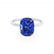 LULU - Elongated Cushion Blue Sapphire 950 Platinum Petite Solitaire Ring Engagement Ring Lily Arkwright