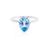 LULU - Pear Aqua Spinel 18k White Gold Petite Solitaire Ring Engagement Ring Lily Arkwright