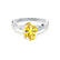 EDEN - Oval Yellow Sapphire & Diamond 950 Platinum Vine Solitaire Ring Engagement Ring Lily Arkwright