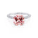 COCO - Cushion Champagne Sapphire & Diamond 18k White Gold Hidden Halo Triple Pavé Shoulder Set Engagement Ring Lily Arkwright