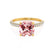 COCO - Cushion Champagne Sapphire & Diamond 18k Yellow Gold Hidden Halo Triple Pavé Shoulder Set Engagement Ring Lily Arkwright