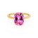 LULU - Elongated Cushion Pink Sapphire 18k Yellow Gold Petite Solitaire Ring Engagement Ring Lily Arkwright