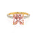 COCO - Princess Champagne Sapphire & Diamond 18k Yellow Gold Hidden Halo Triple Pavé Shoulder Set Engagement Ring Lily Arkwright