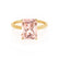 LULU - Radiant Champagne Sapphire 18k Yellow Gold Petite Solitaire Engagement Ring Lily Arkwright