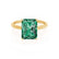 LULU - Radiant Emerald 18k Yellow Gold Petite Solitaire Engagement Ring Lily Arkwright