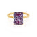 LULU - Radiant Alexandrite 18k Yellow Gold Petite Solitaire Engagement Ring Lily Arkwright
