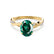 EDEN - Oval Emerald & Diamond 18k Yellow Gold Vine Solitaire Ring Engagement Ring Lily Arkwright