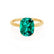LULU - Elongated Cushion Emerald 18k Yellow Gold Petite Solitaire Ring Engagement Ring Lily Arkwright