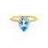 LULU - Pear Aqua Spinel 18k Yellow Gold Petite Solitaire Ring Engagement Ring Lily Arkwright
